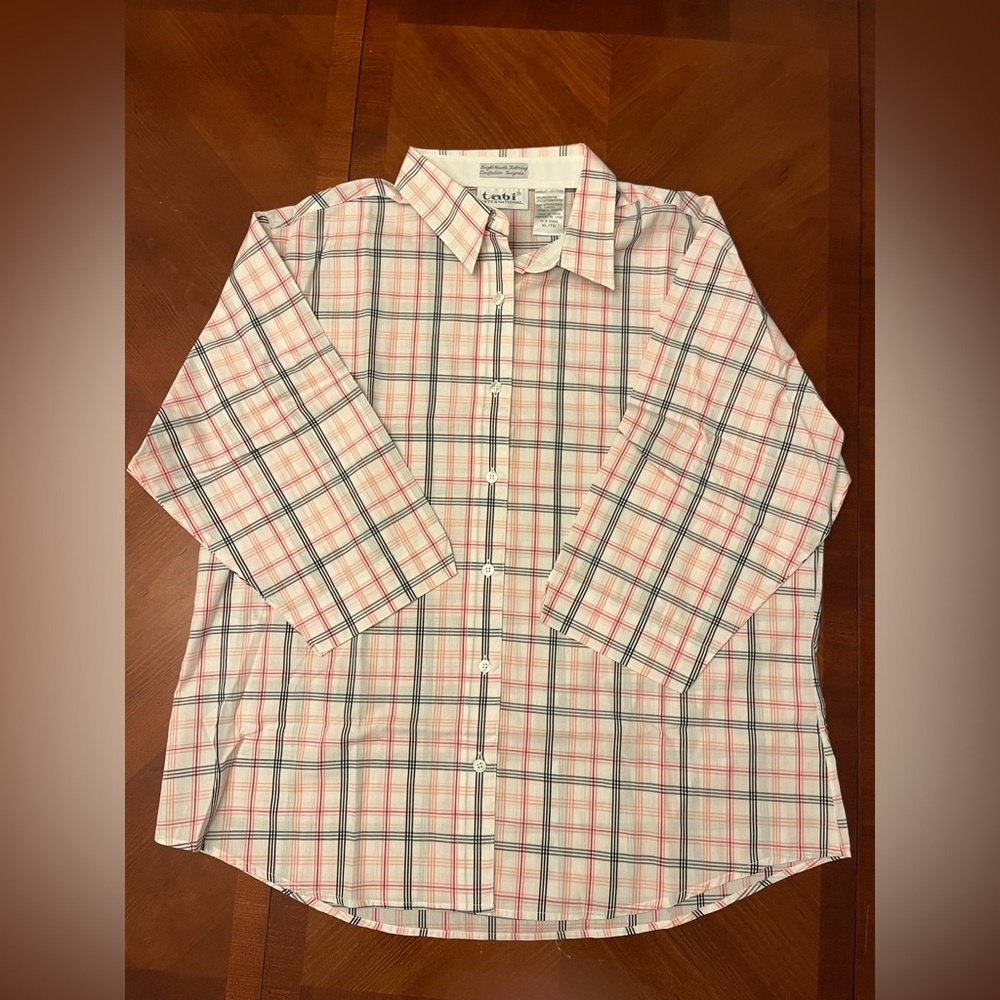 Tabi Shirt Black Pink Check  XL